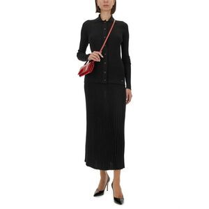 KITON Women's Ribbed Knit Cardigan and Skirt Set Women BLACK Sweaters & Knitwear